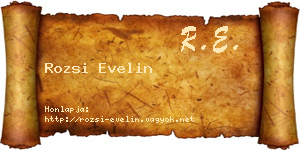 Rozsi Evelin névjegykártya